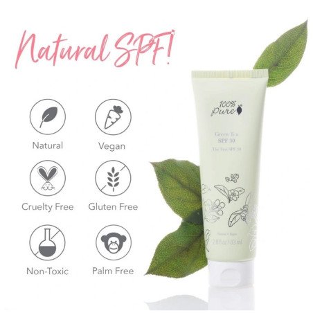 SPF30 Apsauga / losjonas nuo saulės su žaliąja arbata - drėkinantis