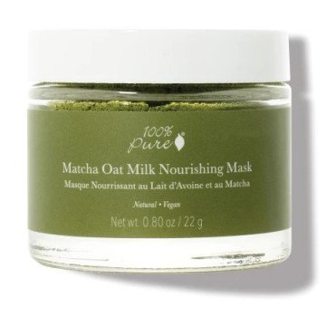 Matcha ir avižų pieno maitinamoji kaukė