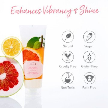 Yuzu ir Pomelo šampūnas suteikiantis žvilgesio