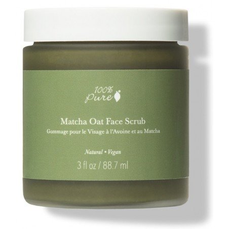 Matcha ir avižų dribsnių maitinantis veido šveitiklis