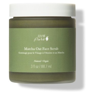 Matcha ir avižų dribsnių maitinantis veido šveitiklis