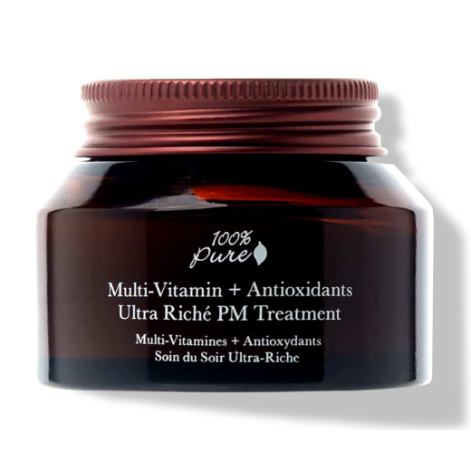100% Pure Multi-Vitaminų + Antioksidantų koncentruotas naktinis veido kremas