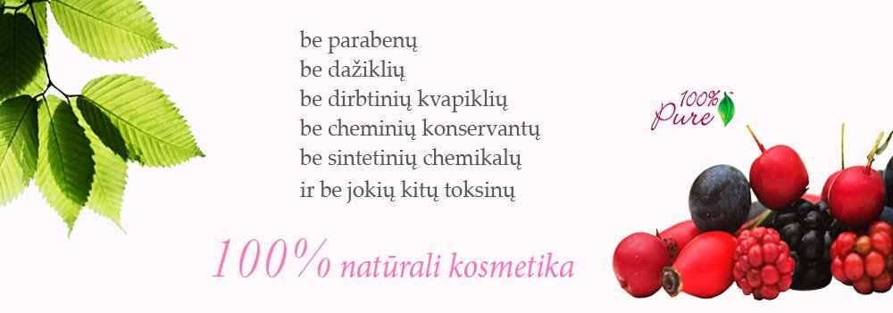 100% Pure natūrali kosmetika