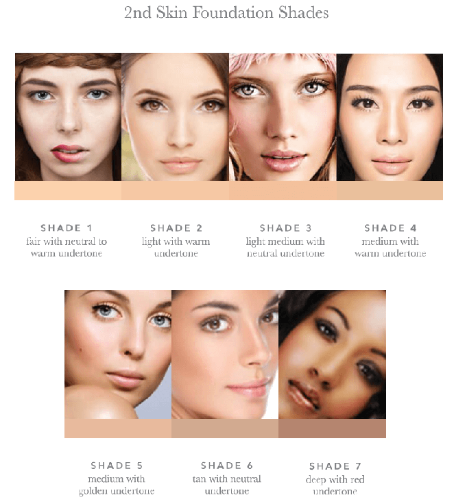 100% Pure 2nd skin Maskuoklio paletė naturalus 2nd skin maskuoklis